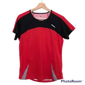 Descente Cycling Top Short Sleeve Jersey Black and Red